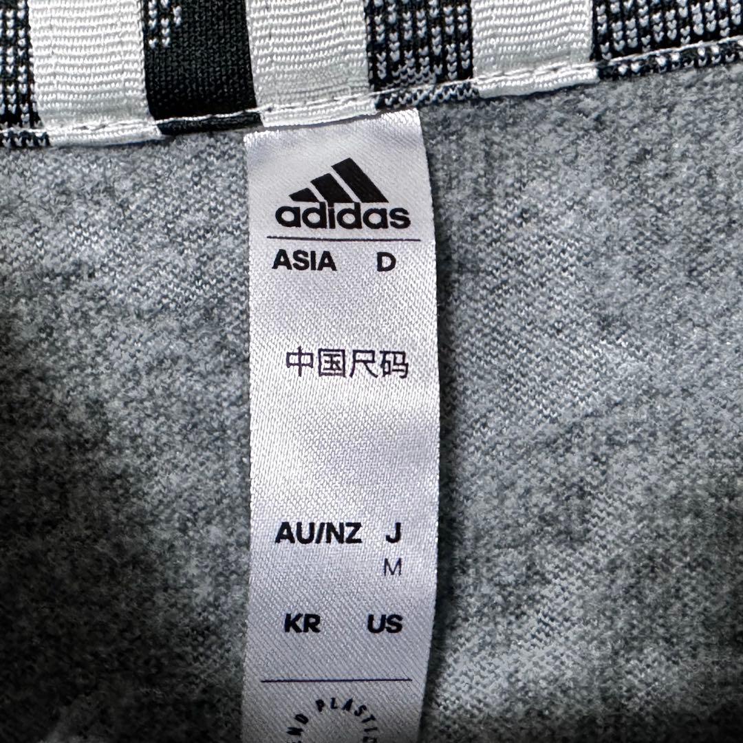 adidas アディダス 総柄 ハーフジップ シャツ ロゴ 長袖 グリーン系 M