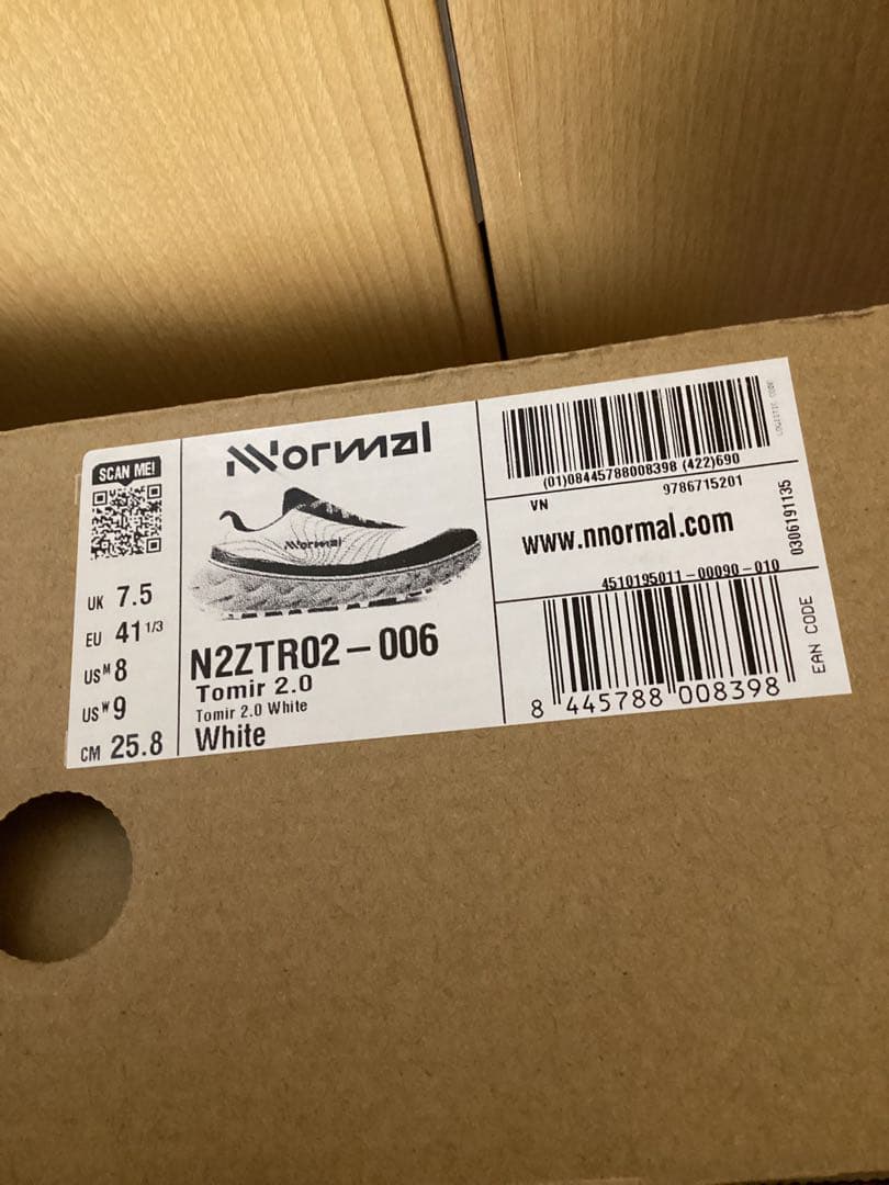 NNormal ノーマル Tomir 02 トミール2.0 26.0cm新品