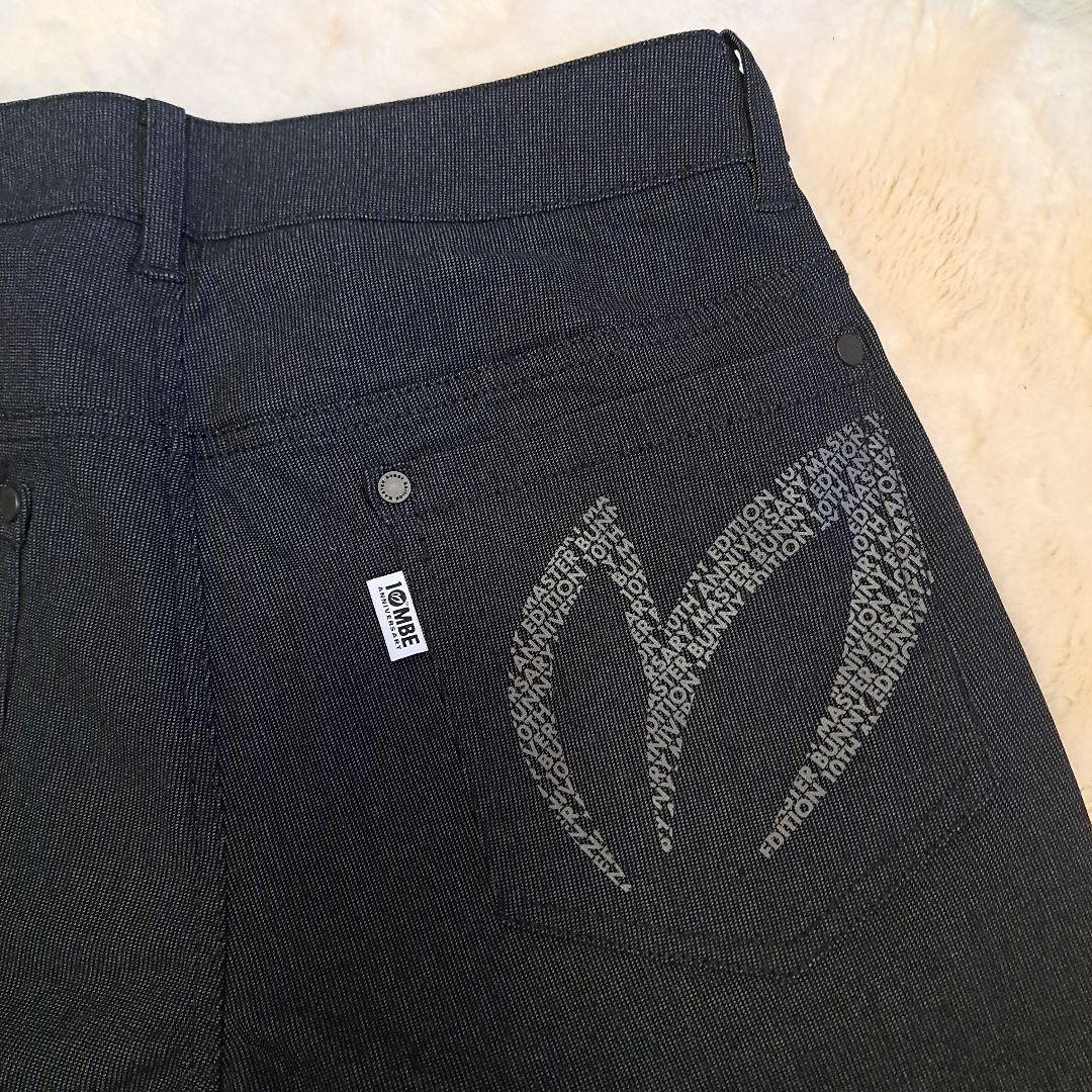 【美品】マスターバニーエディション パンツ 2(L) 黒×グレー ストレッチ