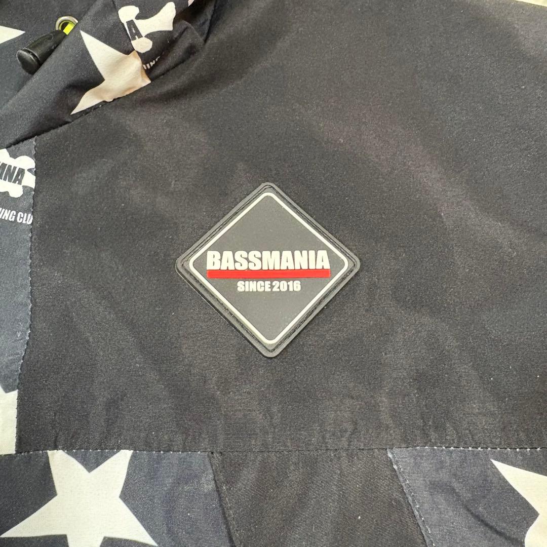 BASSMANIA バスマニア 星柄 マウンテンパーカー L 総柄 フード付