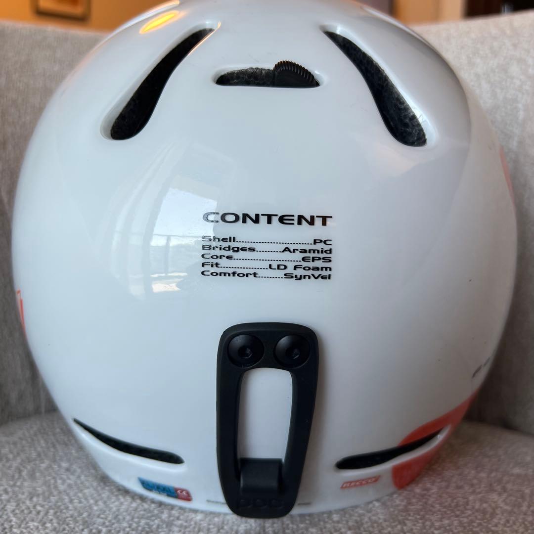 POC FORNIX ヘルメット XL/XXL MIPS RECCO 白オレンジ