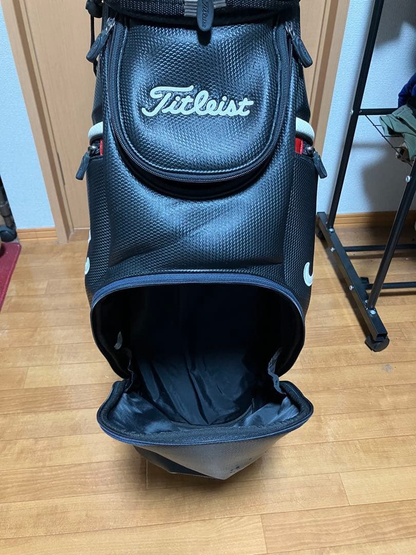 Titleist キャディバッグ 黒/白　小物セット