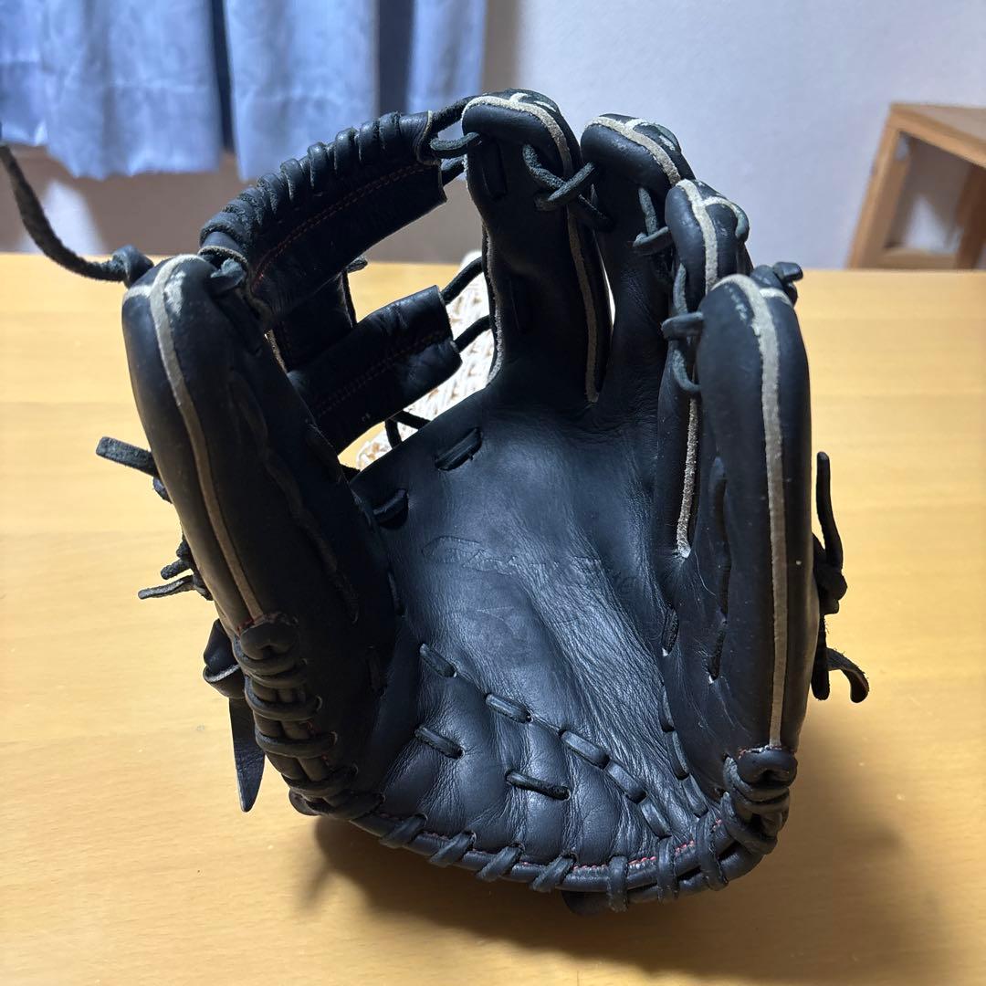 少年軟式用 Mizuno 黒 グローブ 右投げ用