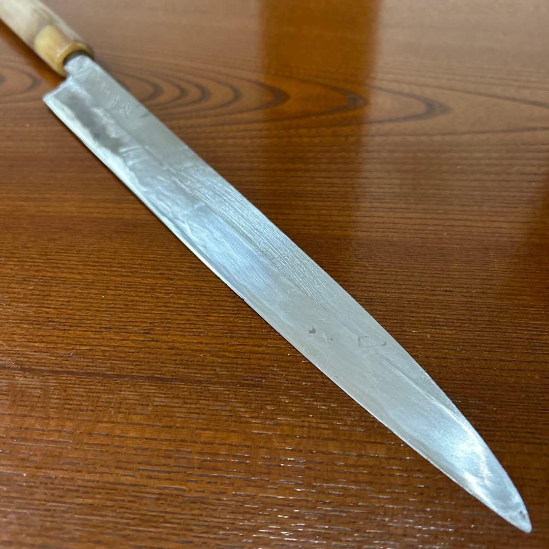 刺身包丁 サイズ 全長41,5cm刃26cm厚約4mm ★送料無料 ★水牛柄付