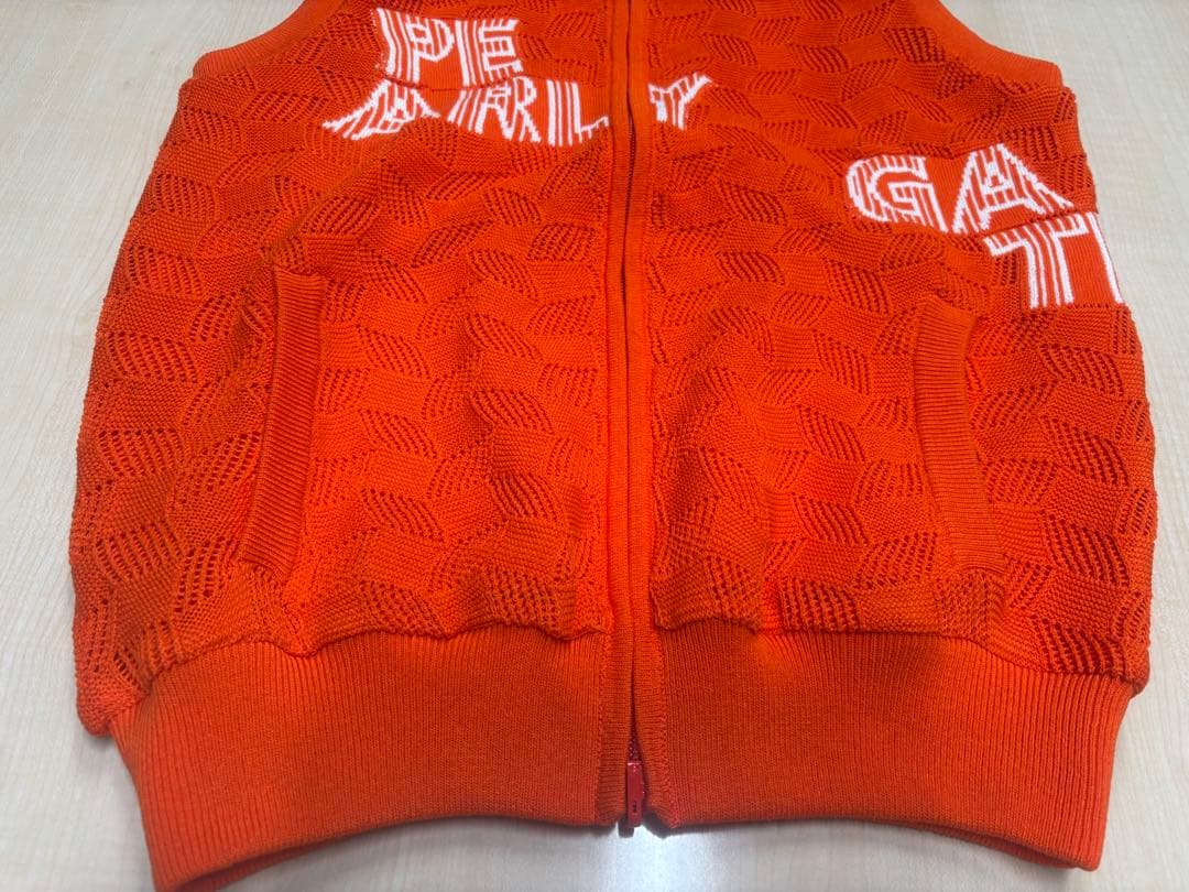 PEARLY GATES オレンジ色リバーシブルメッシュベスト 【０】美品