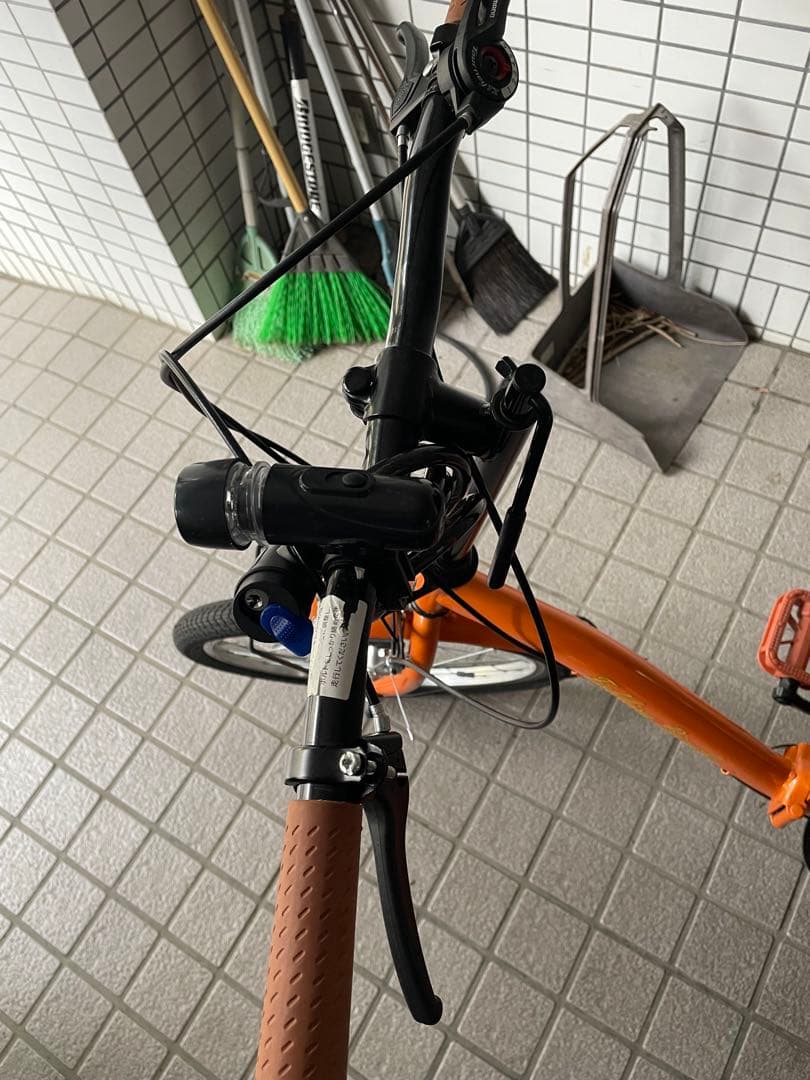 折りたたみ自転車 オレンジ