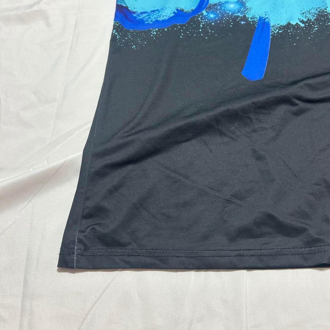 ルーズフィット半袖Tシャツ 波模様　スポーツウェア ユニセックス　a2457