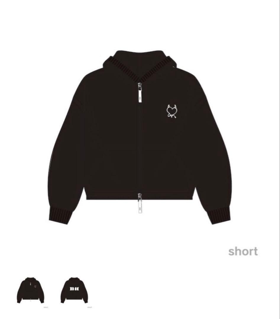 BABYMONSTER ジップフーディー BLACK short