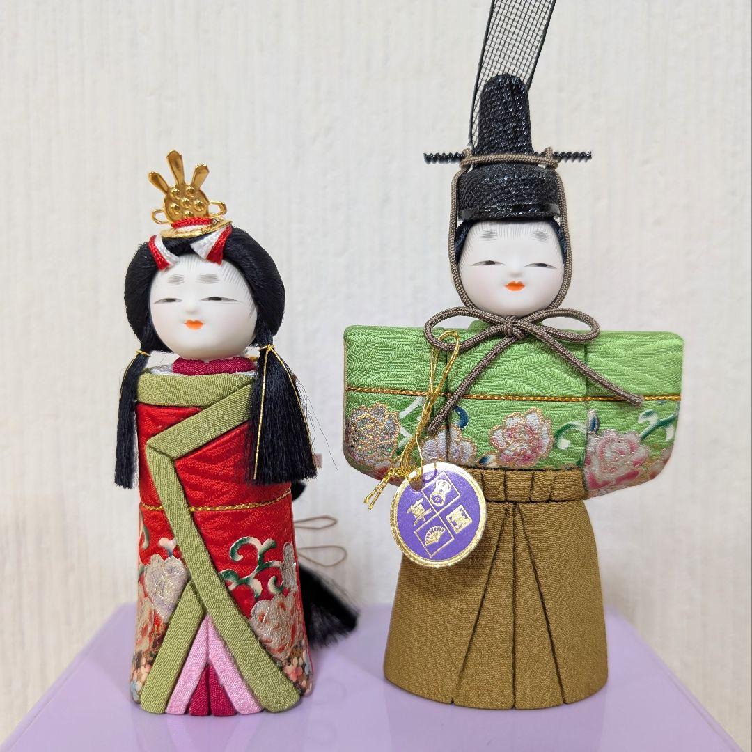 草園 立雛 木目込み 雛人形 収納箱付き ひな祭り ミニ コンパクト 小さい