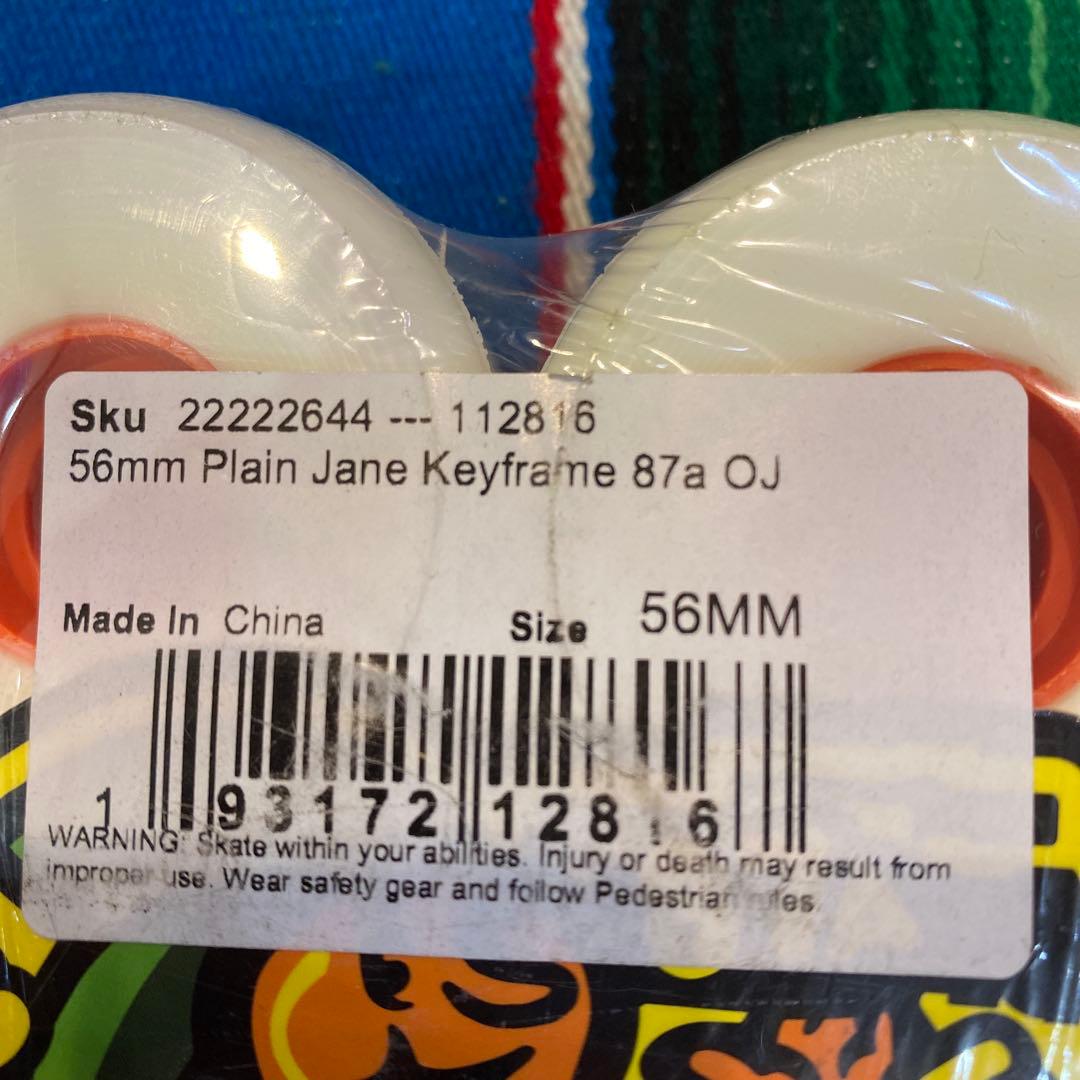 スケートボード OJ WHEELS Plain Jane Keyframe 56mm 87A