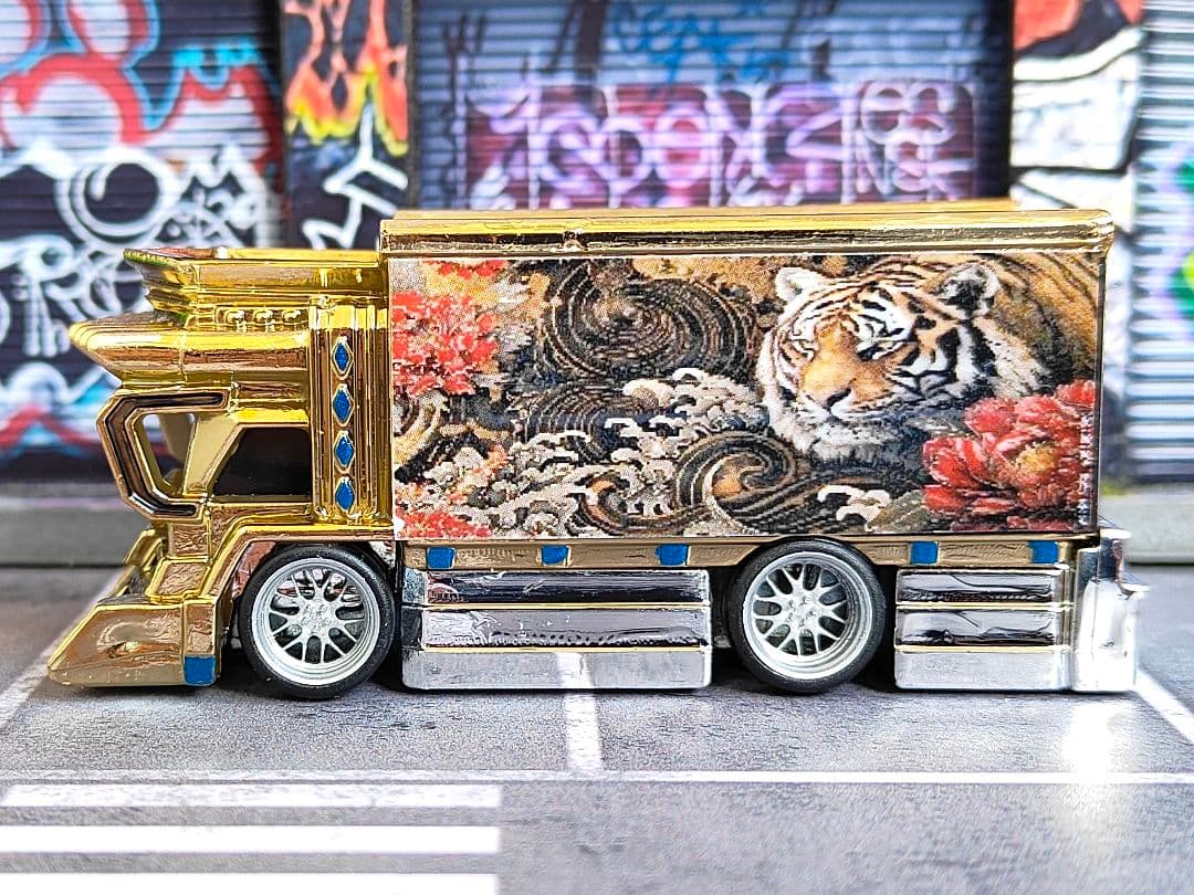 ホットウィールカスタム デコトラ 金メッキアルミリム☆段リム1トミカ改造