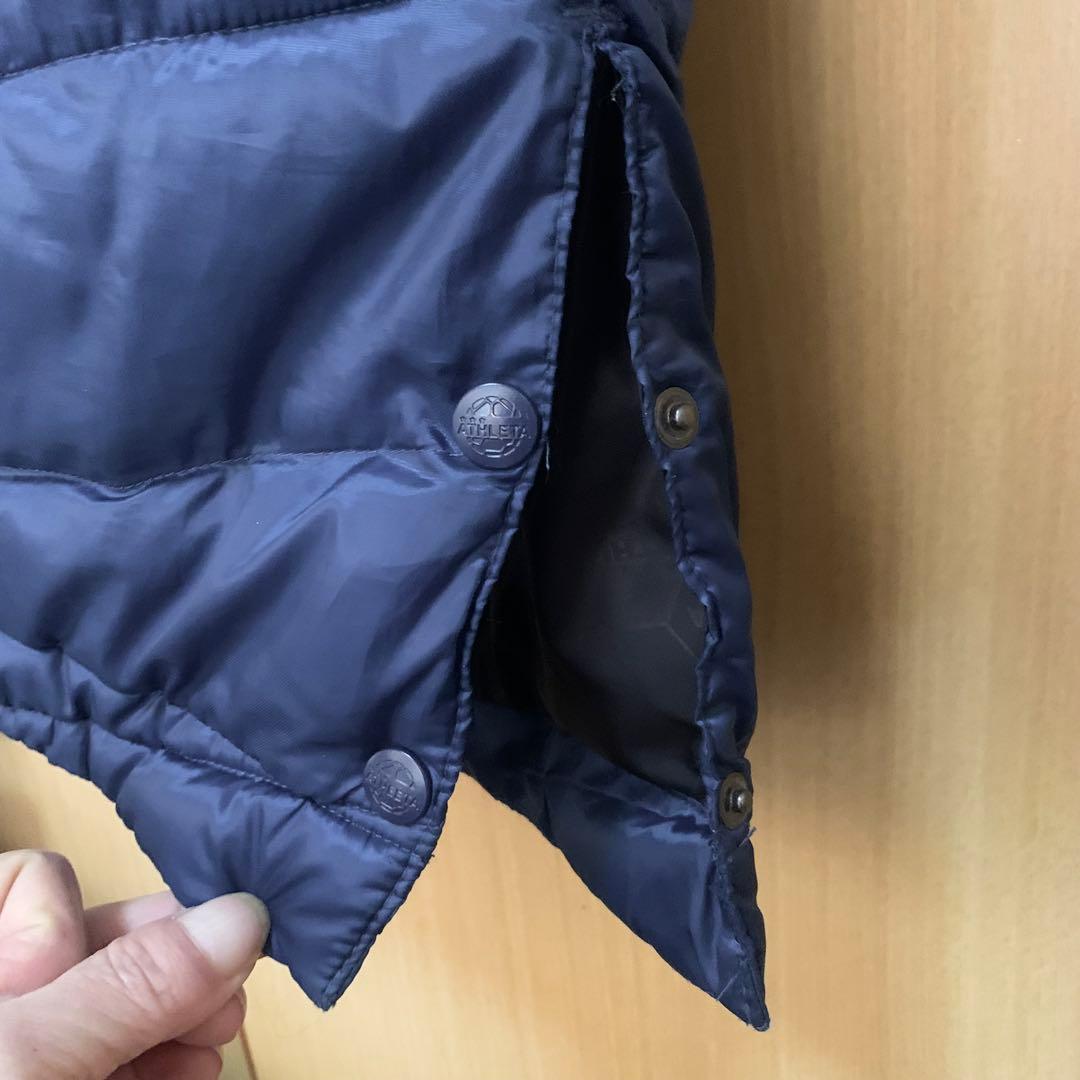 アスレタ ATHLETA ベンチコート 中綿コート 希少 Ssize /ネイビー