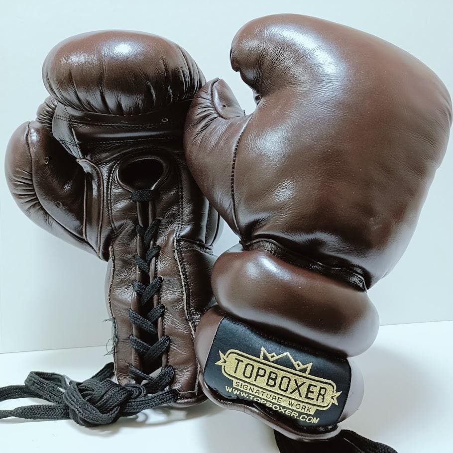 TOP BOXER トップボクサー ボクシンググローブ ブラウン 16oz