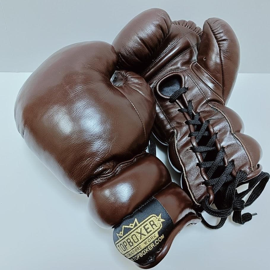 TOP BOXER トップボクサー ボクシンググローブ ブラウン 16oz