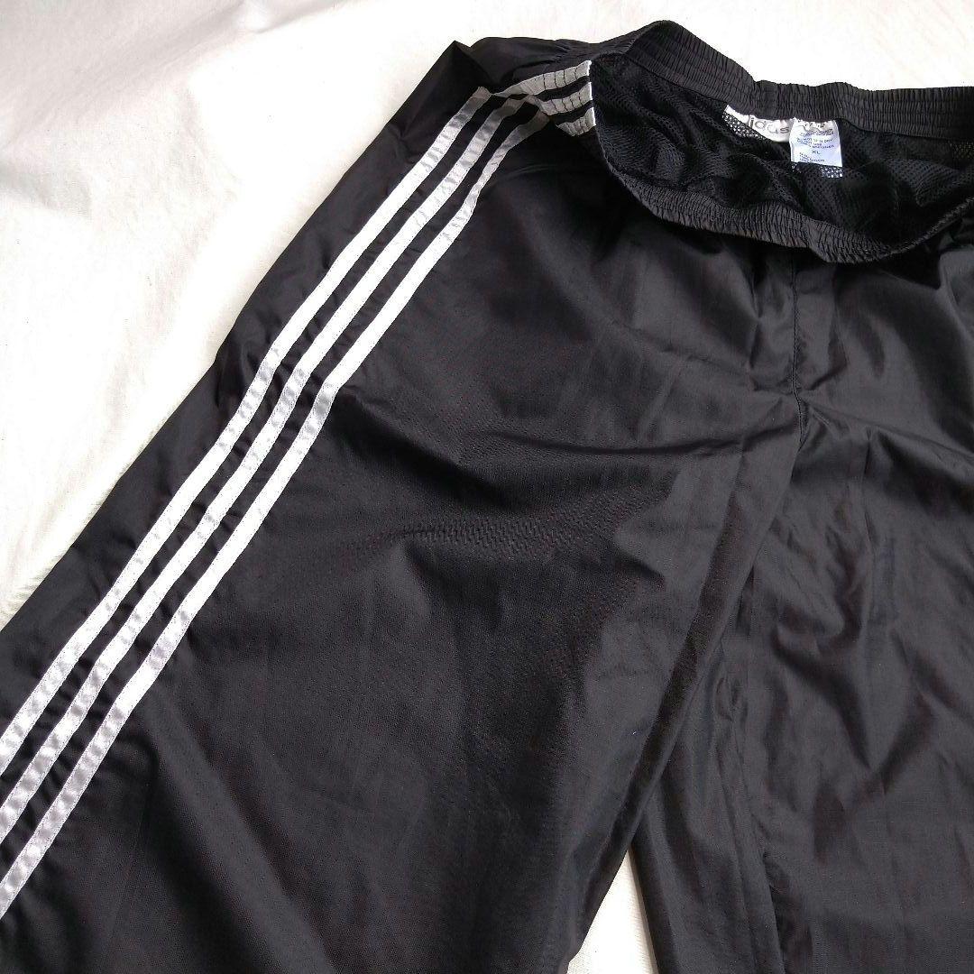 adidas ブラックパンツ 3本ライン　オールド　スポーツ　ビンテージ　メンズ
