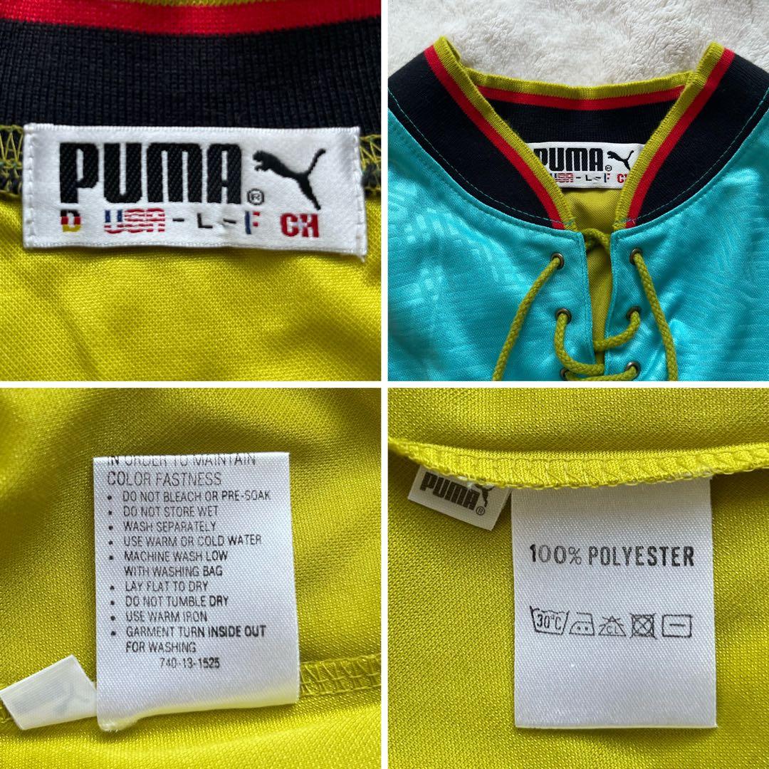90s ヴィンテージ PUMA プーマ ゲームシャツ 万国旗 古着 アート