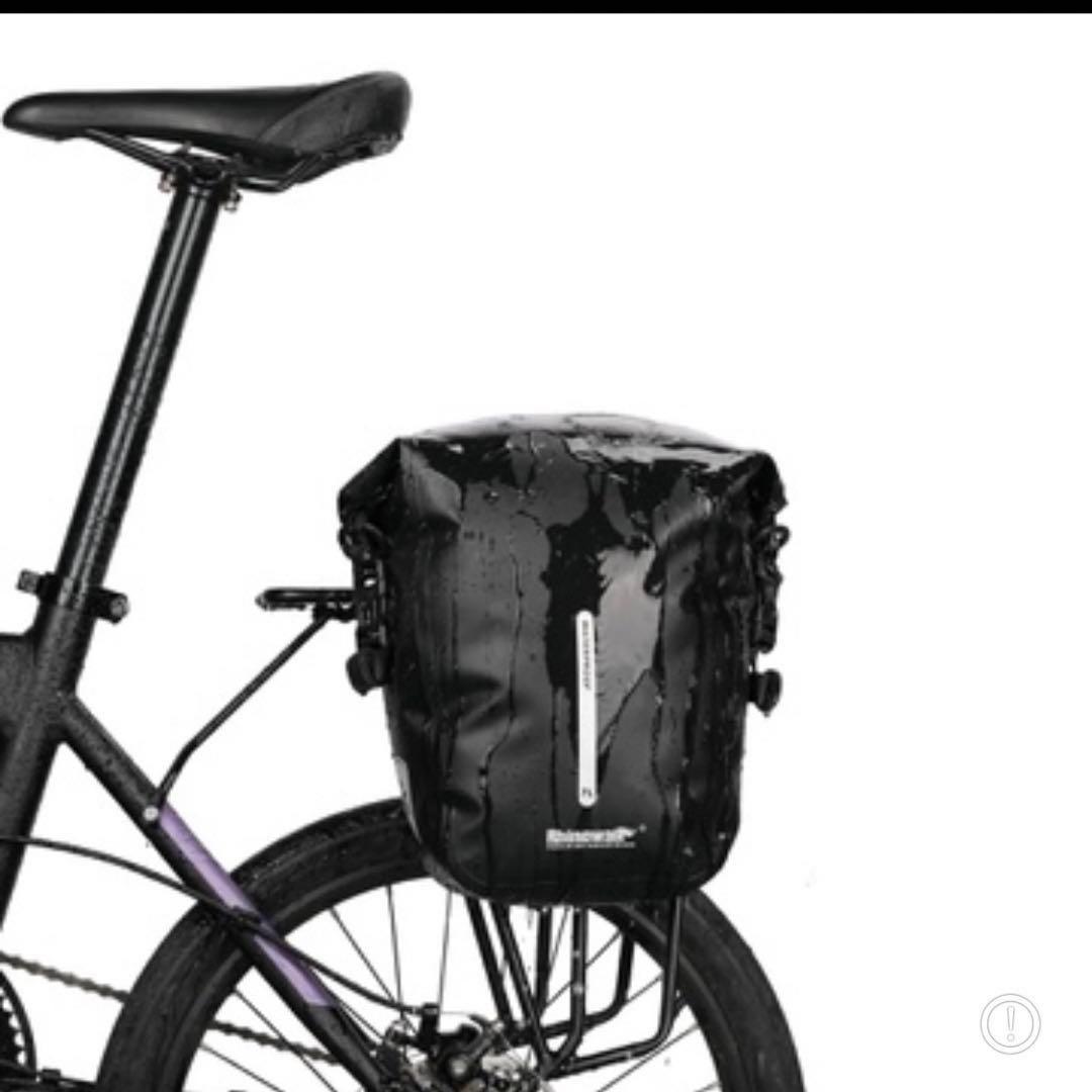 パニアバッグ   大容量　ブラック　自転車　サイドバッグ   黒　7ℓ  ③