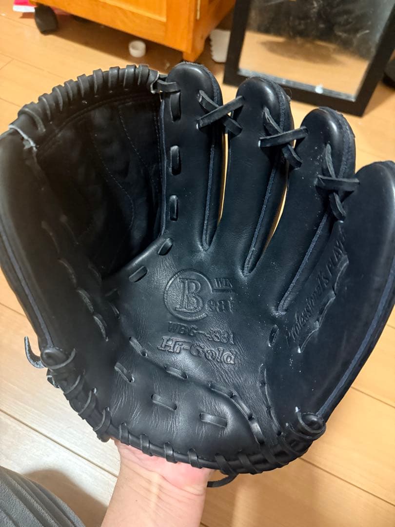 未使用品 ハイゴールド 硬式グローブ 型付け済 投手・オールラウンダー用