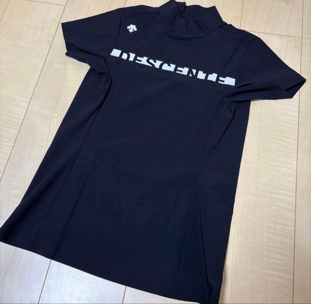DESCENTE デサント　ゴルフ　モックネックシャツ【UV】　L 黒　春夏