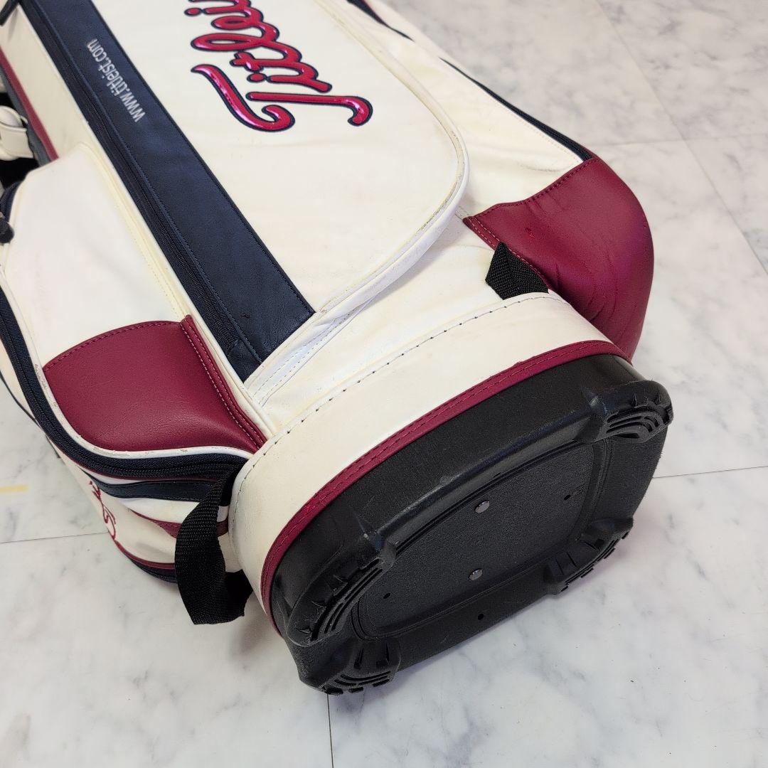 Titleist ゴルフキャディバッグ ホワイト/レッド