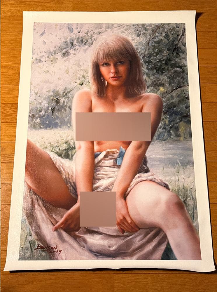 【アート作品】美しい女性をモデルにした油絵風の肖像画・絵画・裸婦画33