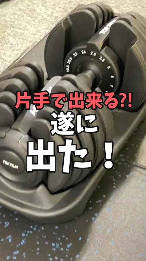 TOP FILM 可変式ダンベル 24kg 15段階調整 専用台付