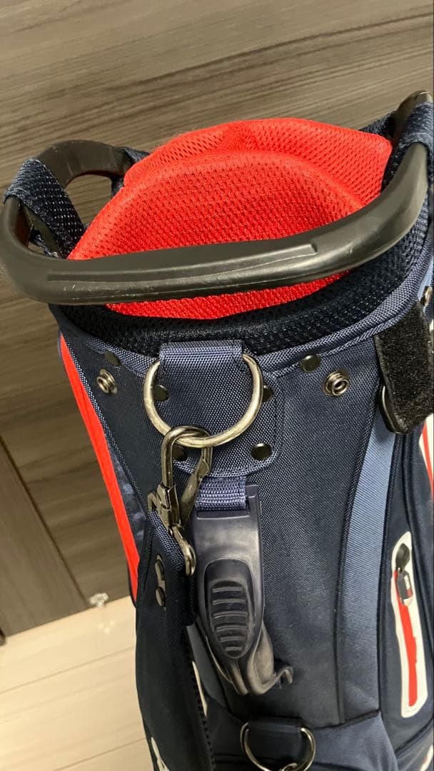 ★値下げします　BEAMS GOLF キャディバッグ ネイビー/レッド★