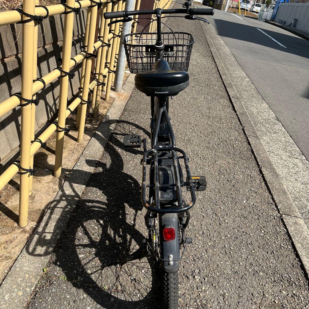 パナソニック電動アシスト自転車 ブラック バスケット付き