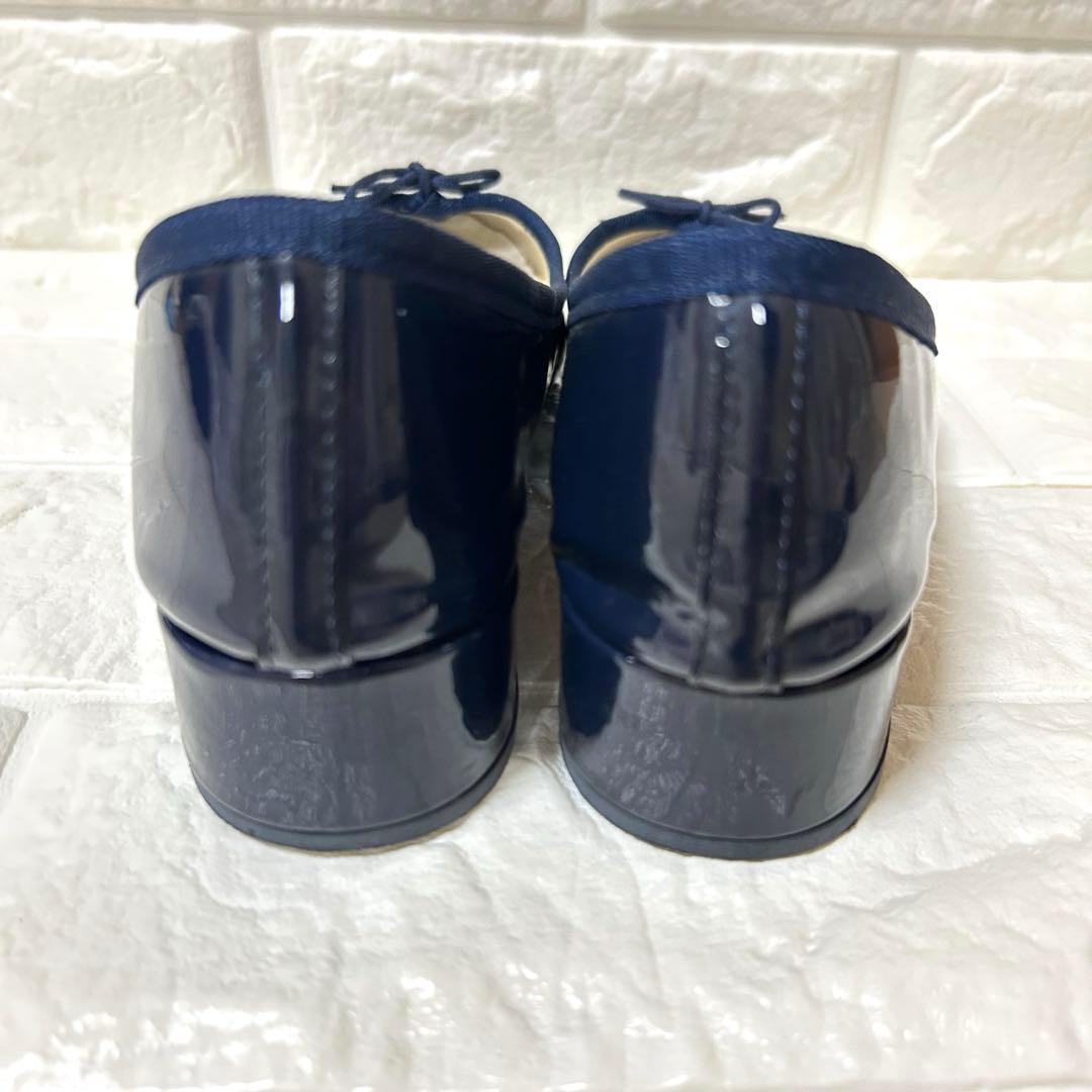 repetto ダークネイビー エナメル バレエシューズ　38 （24cm）