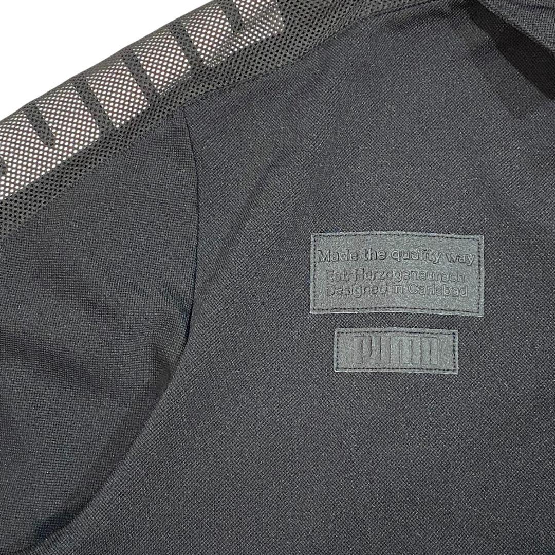 PUMA プーマ 半袖 ポロシャツ XXL ブラック ゴルフ メンズ ロゴ柄