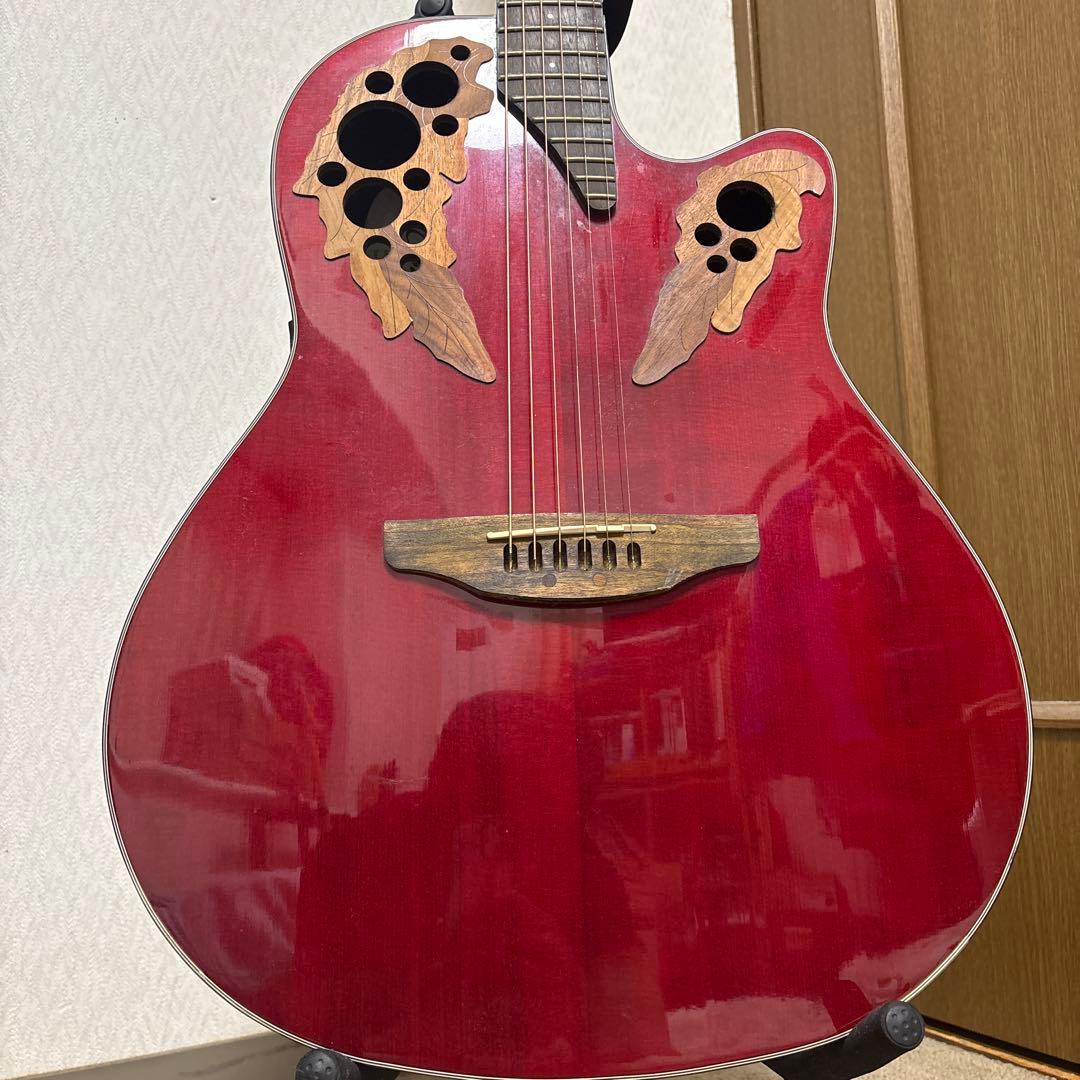Ovation アコースティックギター レッド