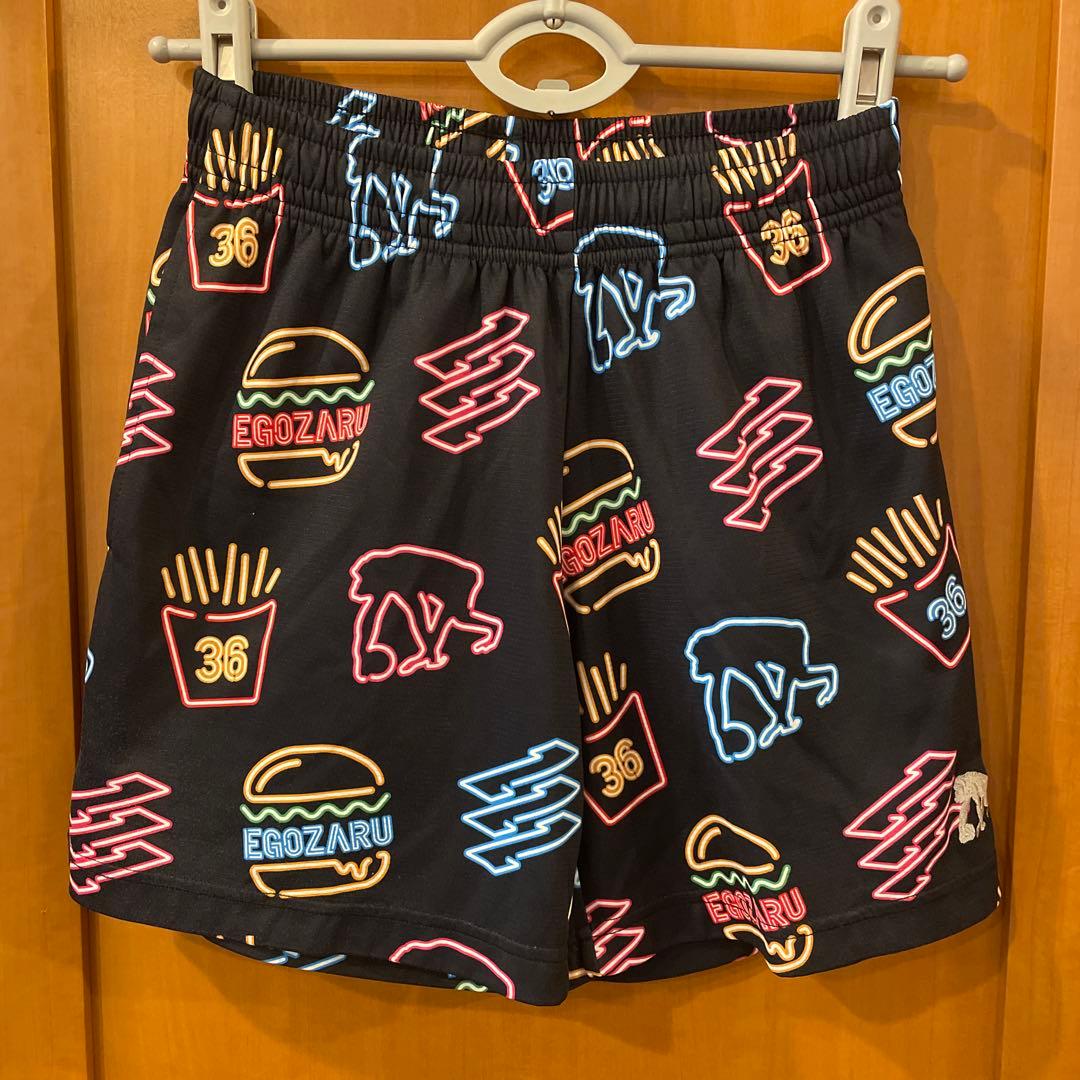 エゴザル　ネオンカラーのハンバーガーポテト柄　セットアップ　Sサイズ