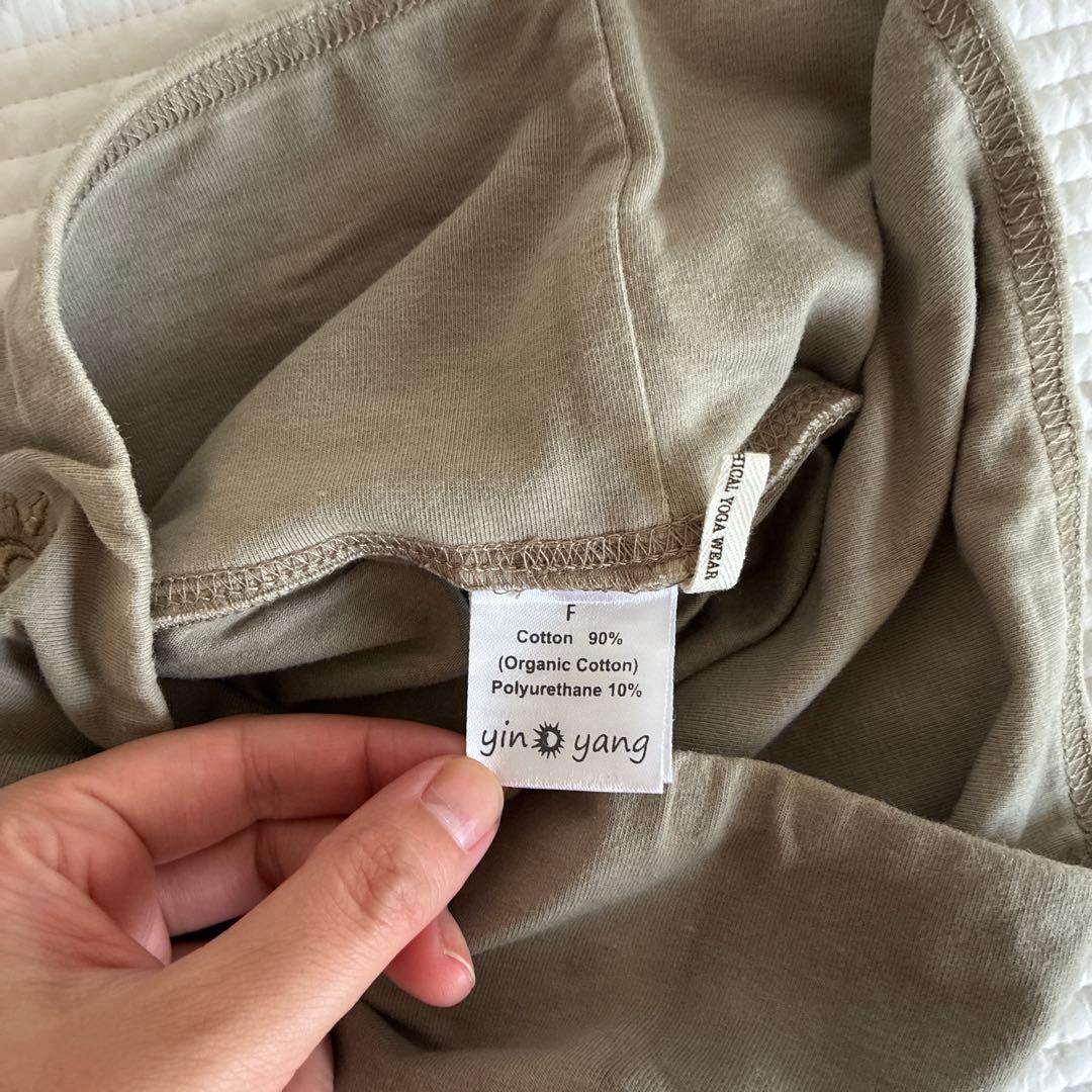 Yinyang yoga wear カーキ ハイウエスト ヨガパンツ