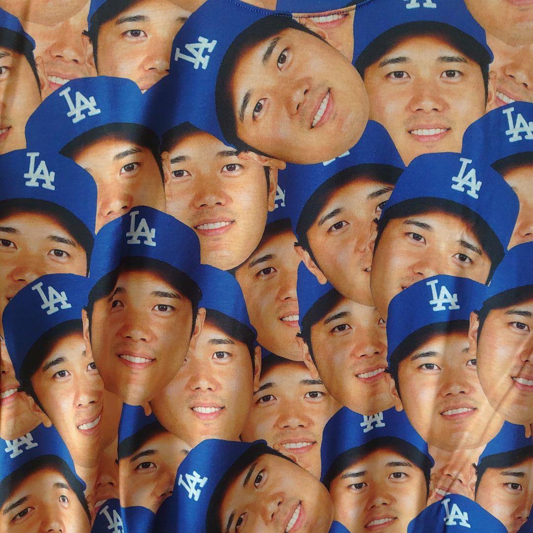 FOCO 大谷翔平 ドジャース Tシャツ XL 青 新品 未使用 顔だらけ ３枚