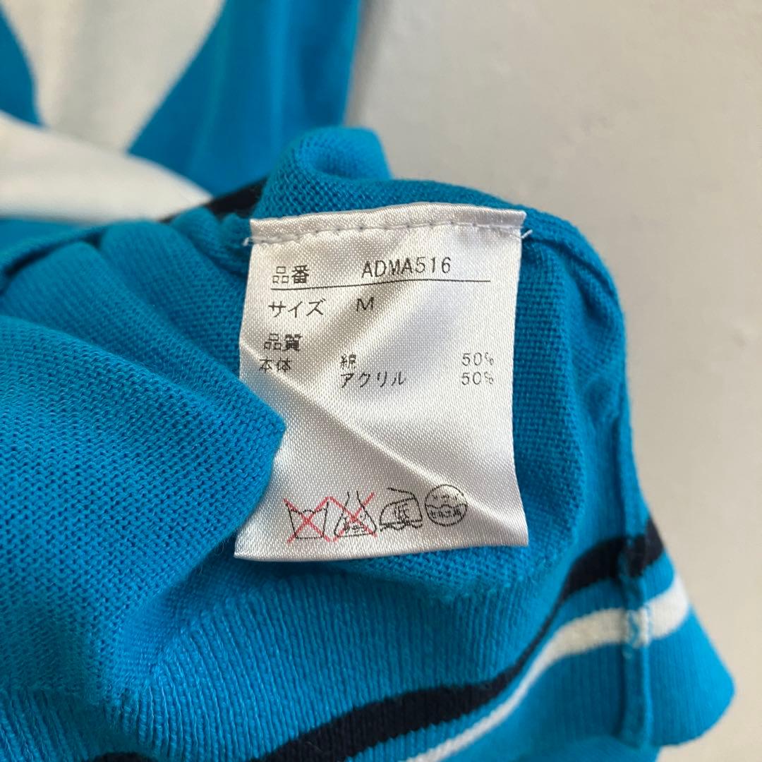 美品 admiral golf アーガイル ニットベスト ブルー アドミラル