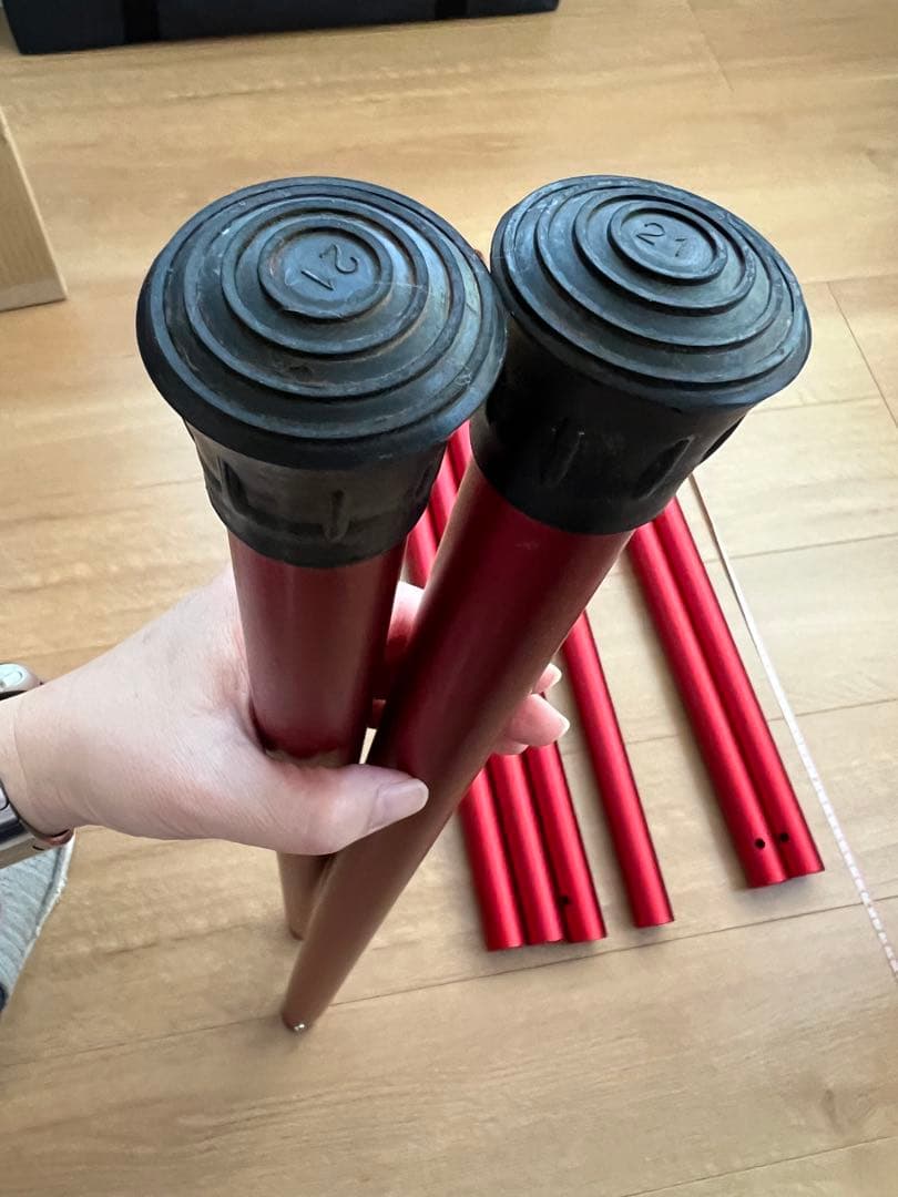 スノーピーク　ウイングポールレッド 240cm 2本セット