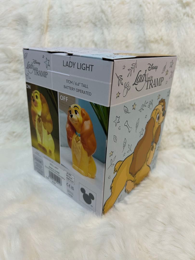 新品未使用　ディズニーランドパリ限定　わんわん物語　レディ　ルームライト　ランプ