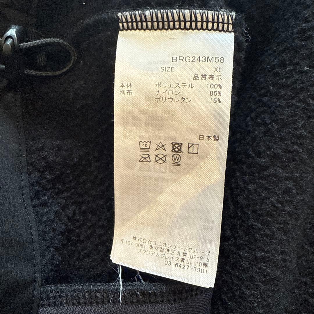 ブリーフィングゴルフ　ハーフジップフリース　黒　XL