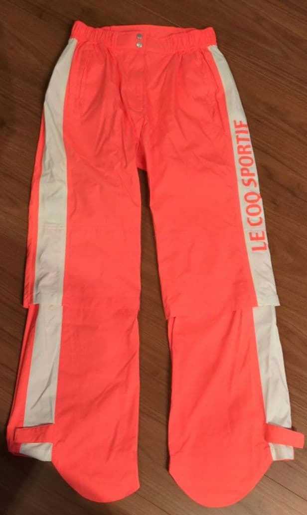 ルコック ゴルフ レディース オレンジ レインウェア S セットアップ