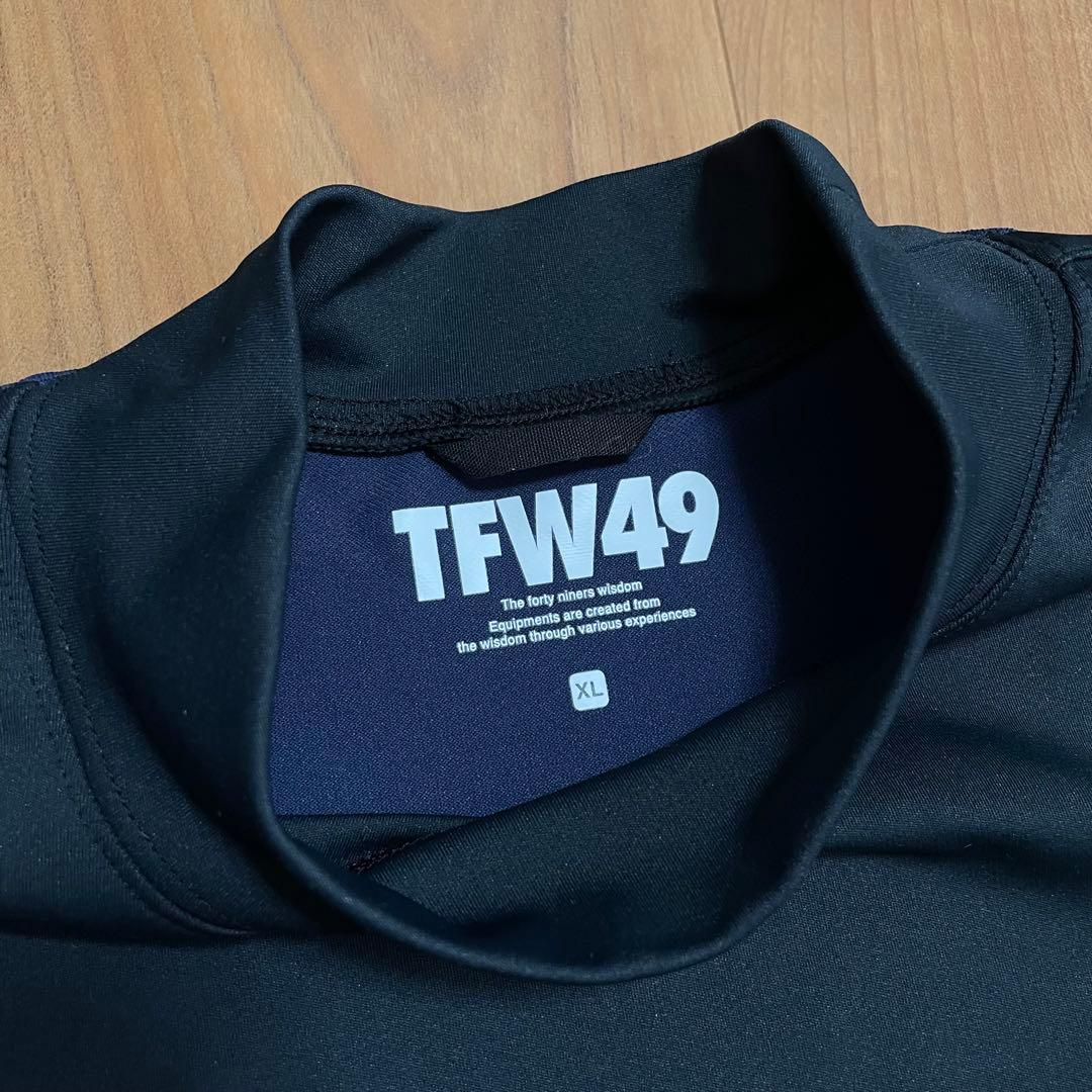 TFW49 モックネック　Tシャツ ブラック　XL junhashimoto