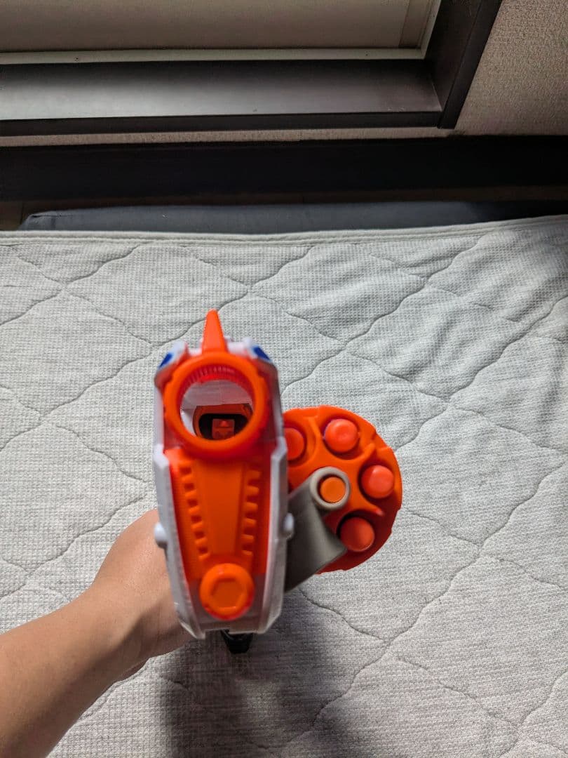 NERF トイガン 青/オレンジ ダーツ付き