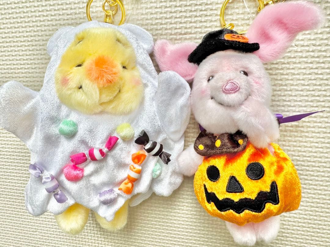 DISNEY HALLOWEEN プーさん ピグレット ぬいぐるみ キーホルダー