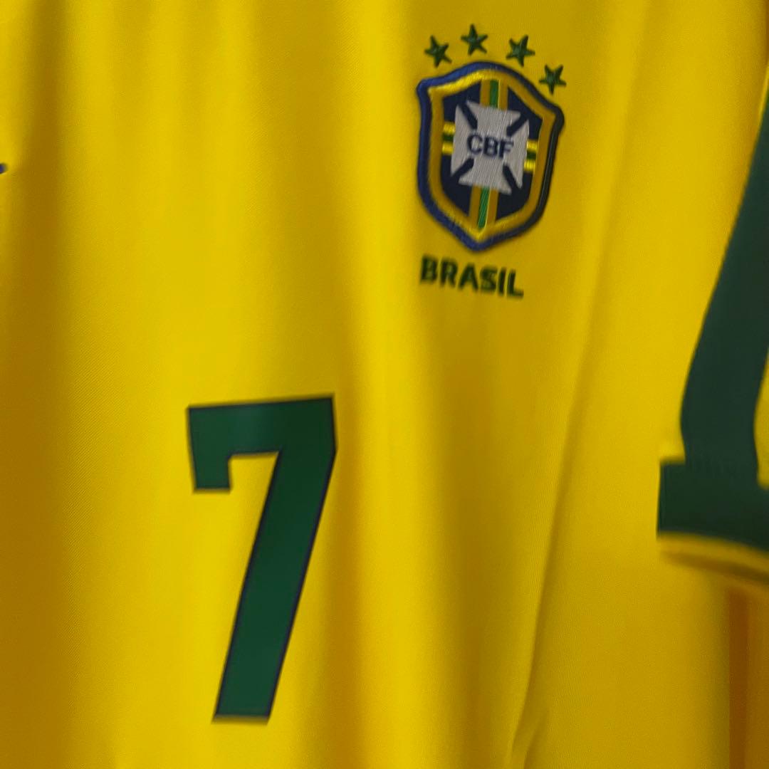 ブラジル代表1998ロナウジーニョホームサッカーユニフォーム