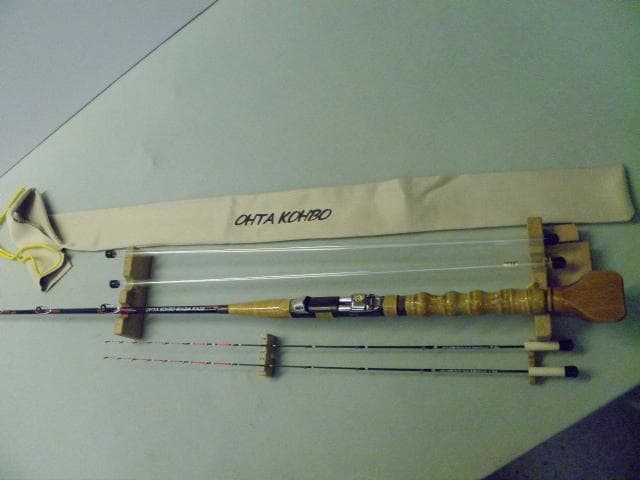 850★手作り（布袋竹）カセ筏竿【全長1５３㎝） 【大型の肘当て付き】太田工房★