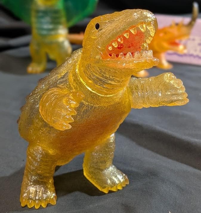 昭和ガメラ＆バルゴン＆ギャオス（マルサン・日東復刻）クリアミドルソフビ３体セット