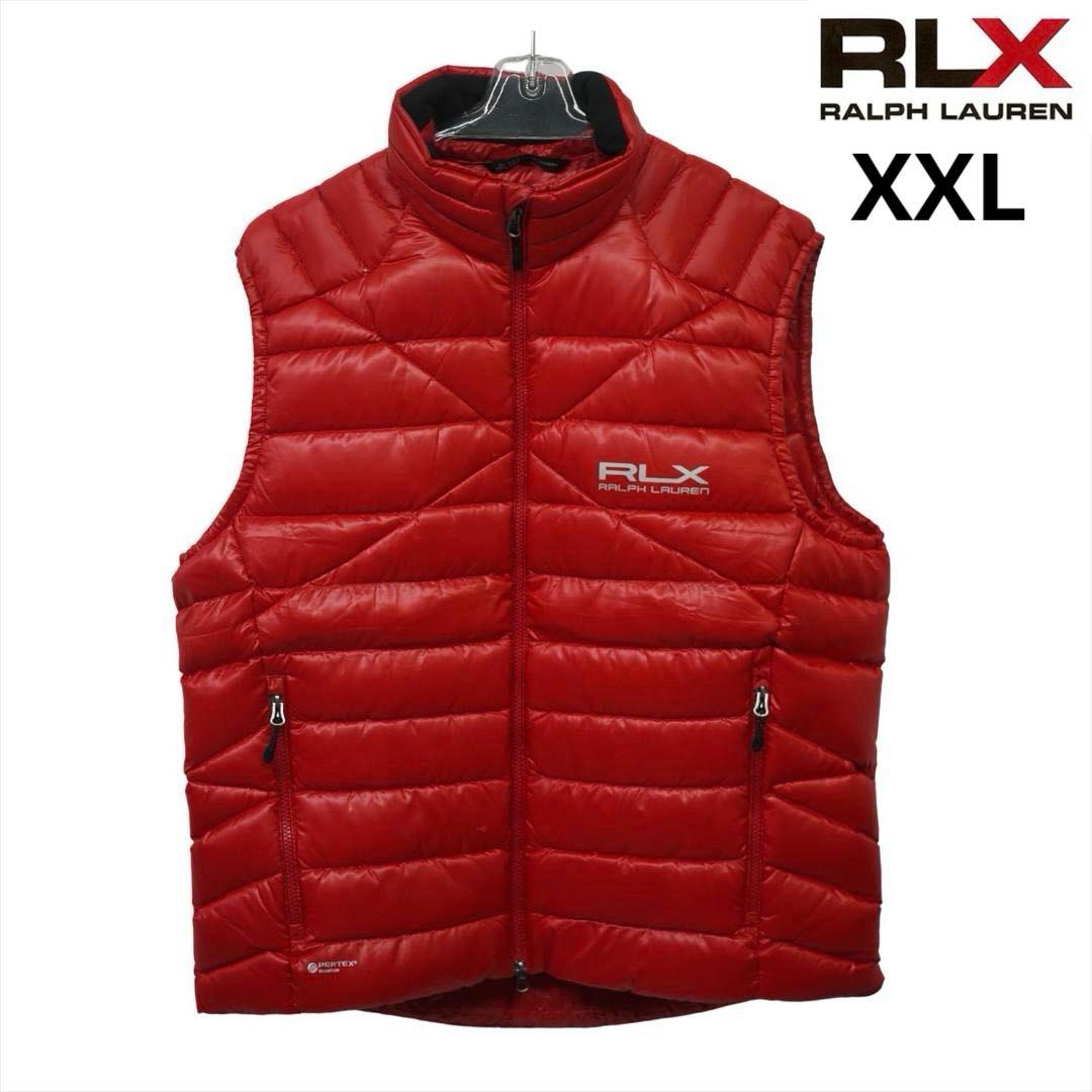 新品 RLX ラルフローレン XXL ダウンベスト PERTEX 撥水 レッド