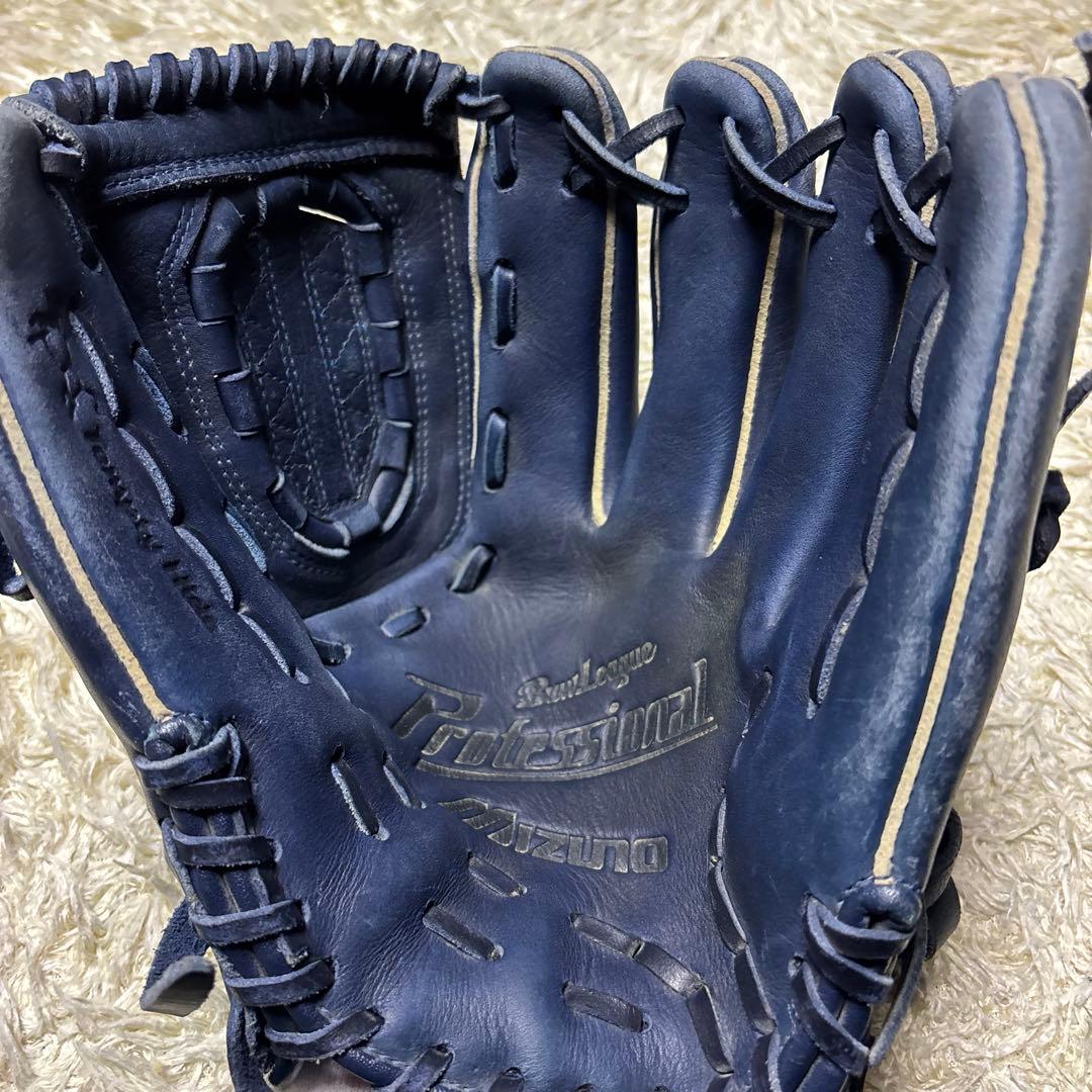 MIZUNO ミズノ ビッグM 軟式グローブ 一般 投手用 和田モデル ネイビー