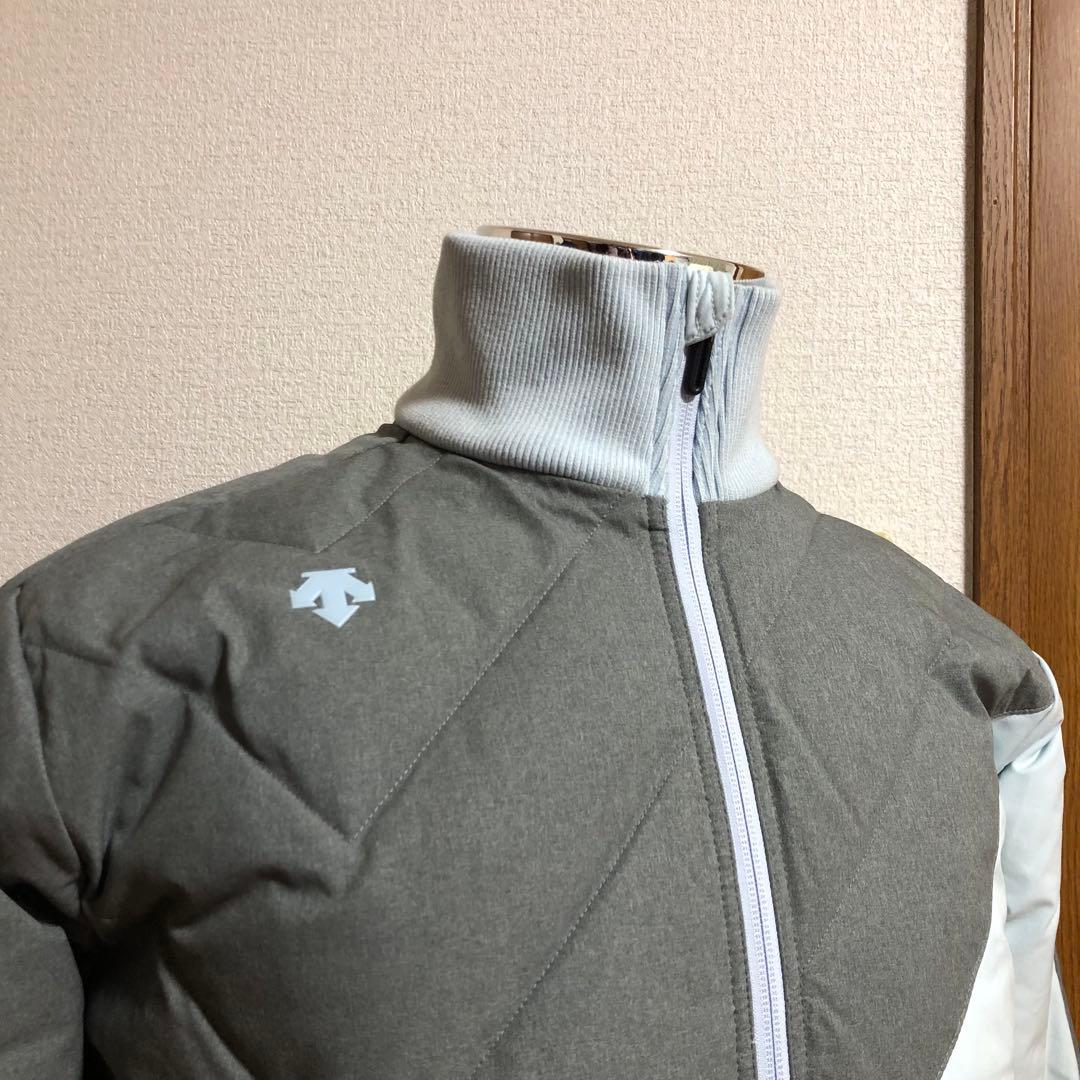 デサントゴルフ ミックスストレッチ切り替えグリーンダウンジャケット Mサイズ