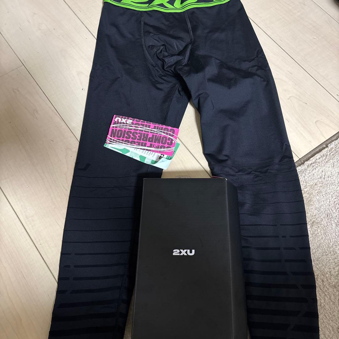 2XU コンプレッションタイツ ブラック/グリーン