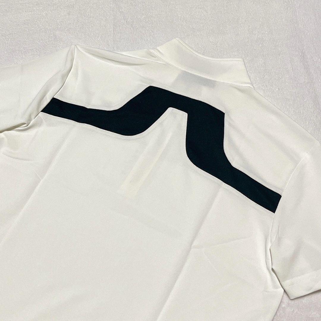 新品　J.LINDEBERG　ゴルフ　ハーフジップシャツ　ホワイト　Ｌ　メンズ